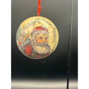 Vintage Memory Balls Art Li Bien Ornament Santa Claus‎ Tree Christmas Decor 1979